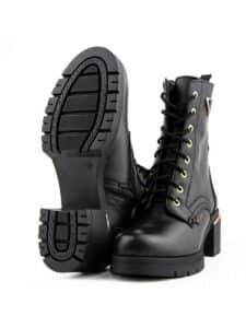 LEATHER ARMY BOOTS 51179-721 COMMANCHERO BLACK