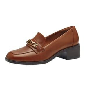 LEATHER LOAFERS WITH GOLDEN DETAIL 1-24318-43 305 TAMARIS TABA