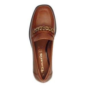 LEATHER LOAFERS WITH GOLDEN DETAIL 1-24318-43 305 TAMARIS TABA