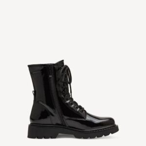 SHINY ARMY BOOTS 1-25908-41 001 TAMARIS BLACK