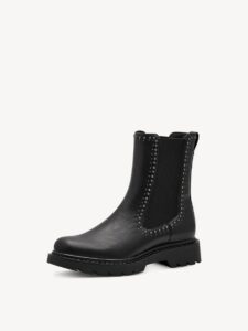 VEGAN CHELSEA BOOTS WITH STRASS 1-25465-43 001 TAMARIS BLACK