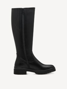 VEGAN BOOTS WITH TWO ZIPPERS 1-25643-43 001 TAMARIS BLACK