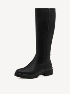 VEGAN BOOTS WITH TWO ZIPPERS 1-25643-43 001 TAMARIS BLACK