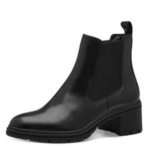 LEATHER CHELSEA BOOTS WITH ZIPPER 1-25456-43 001 TAMARIS BLACK