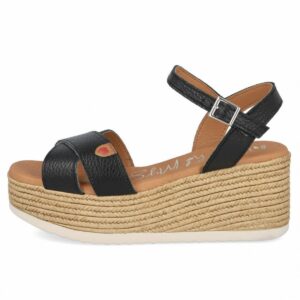LEATHER PLATFORMS 5448/1 OH MY SANDALS BLACK