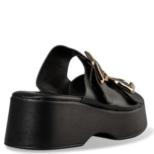 FLATFORM SANDALS E84-21259 ENVIE SHOES BLACK