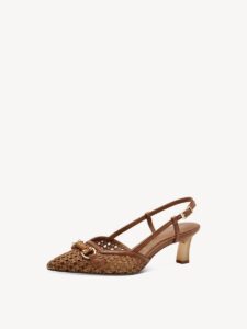 MIDDLE HEELED SLINGBACKS 1-29634-44 305 TAMARIS BROWN