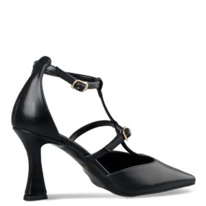HIGH HEELED T-BAR PUMPS  E02-20858-34 ENVIE SHOES BLACK