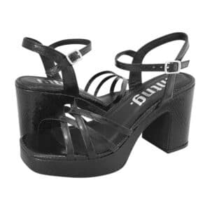 HIGH HEELED SANDALS 59609 MTNG BLACK