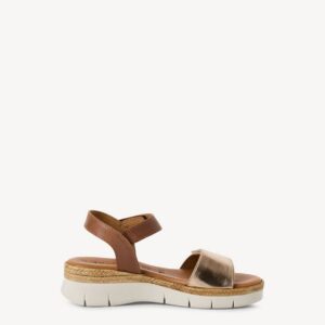 PLATFORM SANDALS 1-28220-44 392 TAMARIS BROWN