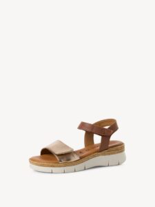 PLATFORM SANDALS 1-28220-44 392 TAMARIS BROWN