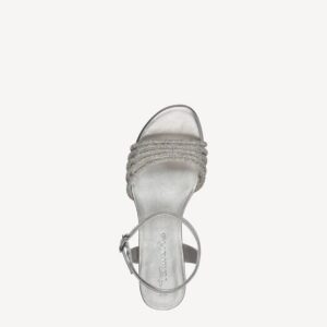 MIDDLE HEELED SANDALS WITH STRASS 1-28248-44 957 TAMARIS SILVER