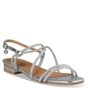 LOW HEEL SANDALS E37-21101-21 ENVIE SHOES SILVER