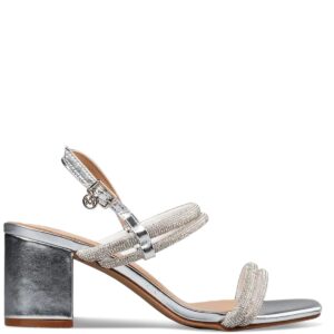 MID-HEEL SANDALS E64-21058-21 ENVIE SHOES SILVER