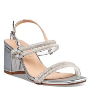 MID-HEEL SANDALS E64-21058-21 ENVIE SHOES SILVER