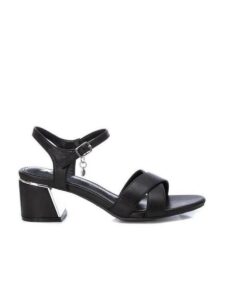 LEATHER MIDDLE HEELED SANDALS 142833 XTI BLACK