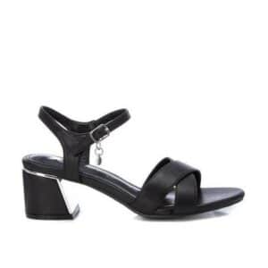LEATHER MIDDLE HEELED SANDALS 142833 XTI BLACK