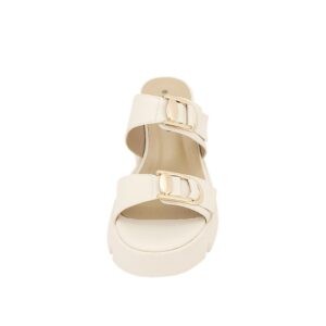 PLATFORM MULE WITH GOLD DETAILS H5285 GIANNA KAZAKOU ECRU