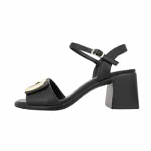 MID HEEL SANDALS WITH GOLD DETAIL A1868/1 GIANNA KAZAKOY BLACK