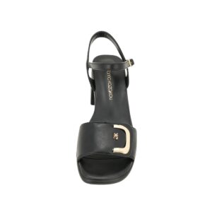 MID HEEL SANDALS WITH GOLD DETAIL A1868/1 GIANNA KAZAKOY BLACK