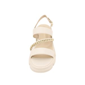 MID HEEL SANDALS WITH GOLD DETAIL H5717 GIANNA KAZAKOY OFF WHITE