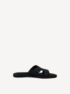 FLATFORM MULE WITH STRASS 1-27113-42 043 TAMARIS BLACK