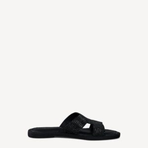 FLATFORM MULE WITH STRASS 1-27113-42 043 TAMARIS BLACK