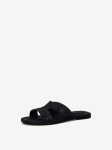 FLATFORM MULE WITH STRASS 1-27113-42 043 TAMARIS BLACK