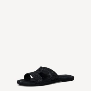 FLATFORM MULE WITH STRASS 1-27113-42 043 TAMARIS BLACK