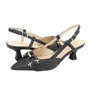 SLINGKBACK WITH BLACK DETAILS 3212-GK1 GIANNA KAZAKOU BLACK