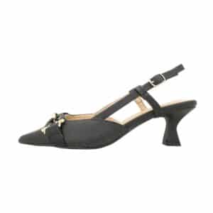 SLINGKBACK WITH BLACK DETAILS 3212-GK1 GIANNA KAZAKOU BLACK