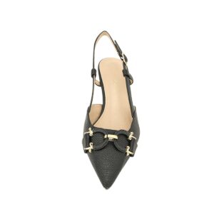 SLINGKBACK WITH BLACK DETAILS 3212-GK1 GIANNA KAZAKOU BLACK