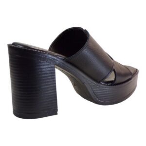LEATHER HIGH HEEL MULE 51310-721 COMMANCHERO BLACK