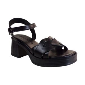 LEATHER HIGH HEEL SANDAL 51306-721 COMMANCHERO BLACK