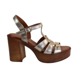 LEATHER HIGH HEEL SANDAL 51305-7230 COMMANCHERO GOLD