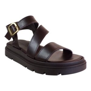 LEATHER FLATFORM SANDAL 51268-722 COMMANCHERO BROWN