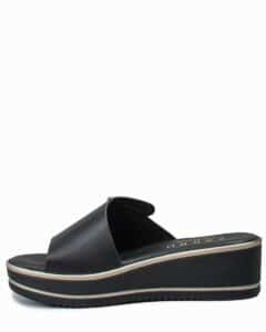 PLATFORM MULE WITH GOLD DETAIL EVIA-51504 BAROCCO BLACK