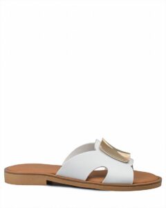 FLATFORM SANDAL WITH GOLD DETAIL VENUS-51136/1 BAROCCO WHITE