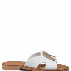 FLATFORM SANDAL WITH GOLD DETAIL VENUS-51136/1 BAROCCO WHITE