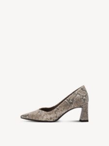 MIDDLE HEELED PUMPS 1-22453-45 TAMARIS BEIGE SNAKE
