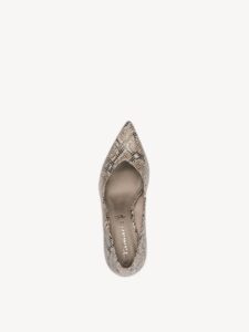 MIDDLE HEELED PUMPS 1-22453-45 TAMARIS BEIGE SNAKE