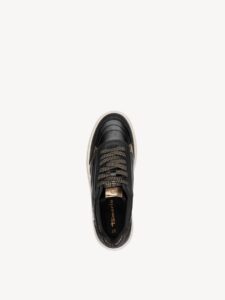 SNEAKERS WITH BRONZE DETAILS 1-23756-45 TAMARIS BLACK