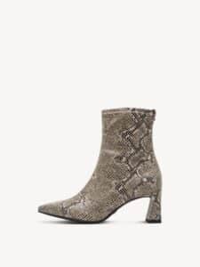MIDDLE HEELED BOOTS 1-25315-45 TAMARIS BEIGE SNAKE