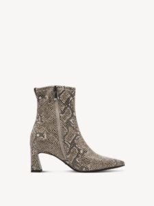 MIDDLE HEELED BOOTS 1-25315-45 TAMARIS BEIGE SNAKE