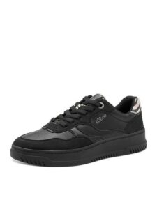 FLATFORM SNEAKERS WITH LEOPARD DETAILS 5-23632-45 S.OLIVER BLACK