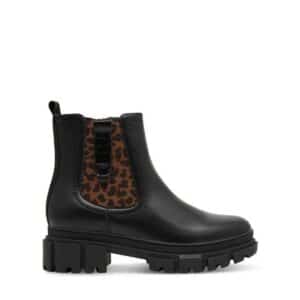 CHELSEA BOOTS WITH LEOPARD DETAIL 5-25402-41 S.OLIVER BLACK CHELSEA BOOTS WITH LEOPARD DETAIL 5-25402-41 S.OLIVER BLACK