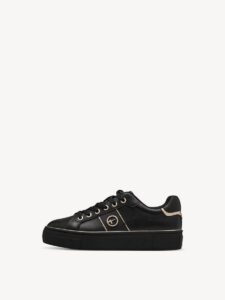 SNEAKERS WITH GOLD DETAILS 1-23724-42 TAMARIS BLACK