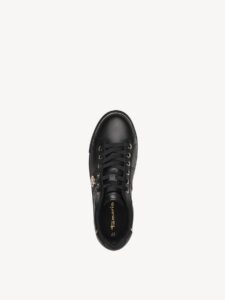 SNEAKERS WITH GOLD DETAILS 1-23724-42 TAMARIS BLACK