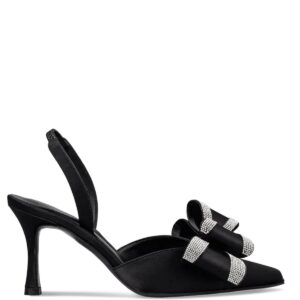 BOW-SLINGBACK PUMPS E02-22090 ENVIE SHOES BLACK