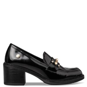 HEELED LOAFERS E30-22443 ENVIE SHOES BLACK